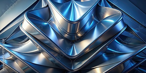 Abstract Metallic Pyramid Structure