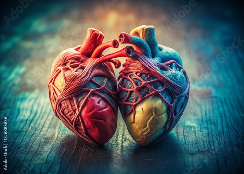 Authentic Close-Up of Intertwined Human Hearts,  Documentary Style Background Wallpaper