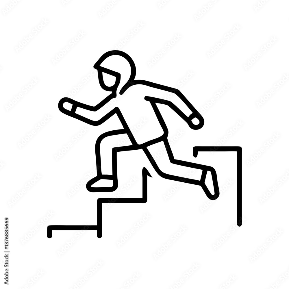 Free runner in hoodie jumping over obstacles in urban setting Free runner in hoodie jumping over obstacles in urban setting