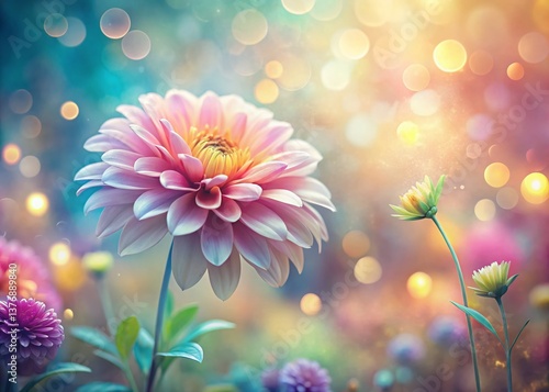 Bokeh Flower Art Drawing: Soft Focus Floral Illustration with Artistic Flair