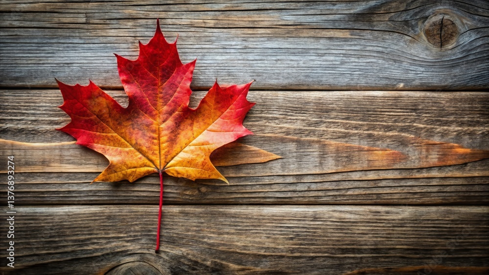 Canadian Maple Leaf Flag on Rustic Wood - Patriotism & Nature Stock Photo Canadian Maple Leaf Flag on Rustic Wood - Patriotism & Nature Stock Photo