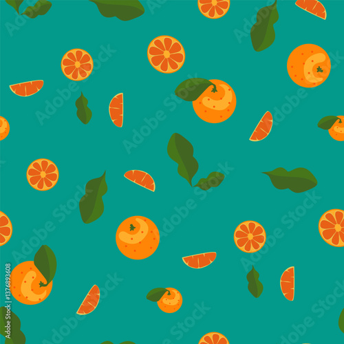 unique background Orange fruit pattern