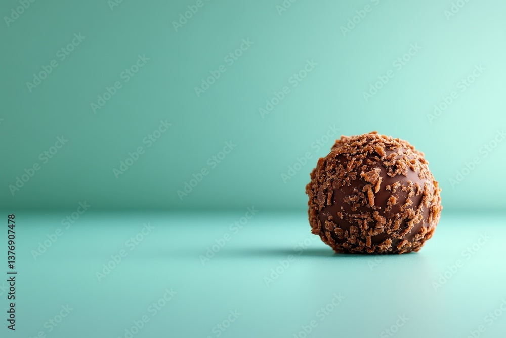 A delicious chocolate truffle coated with crunchy and crispy flakes A delicious chocolate truffle coated with crunchy and crispy flakes