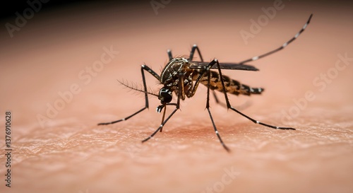 Wallpaper Mural Malaria mosquitoes are sucking blood on human skin Torontodigital.ca