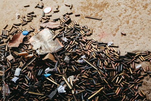 Spent Bullet Casings Scattered on the Floor