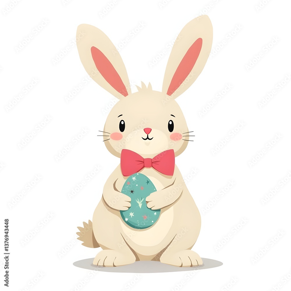 Easter bunny holding an easter egg Easter bunny holding an easter egg