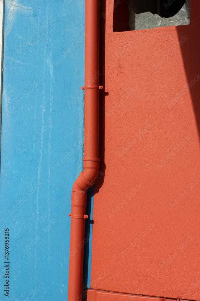 Red and blue wall Red and blue wall