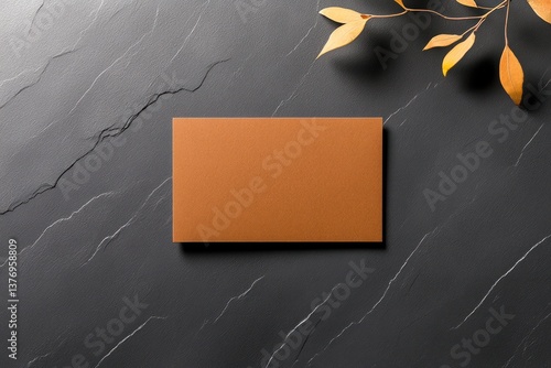 Blank branding business cards mockup on black foam background with deep shadows. Real photo template for design placement.