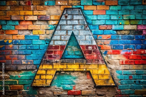 Graffiti Alphabet A - Urban Street Art Photography, Rule of Thirds Composition