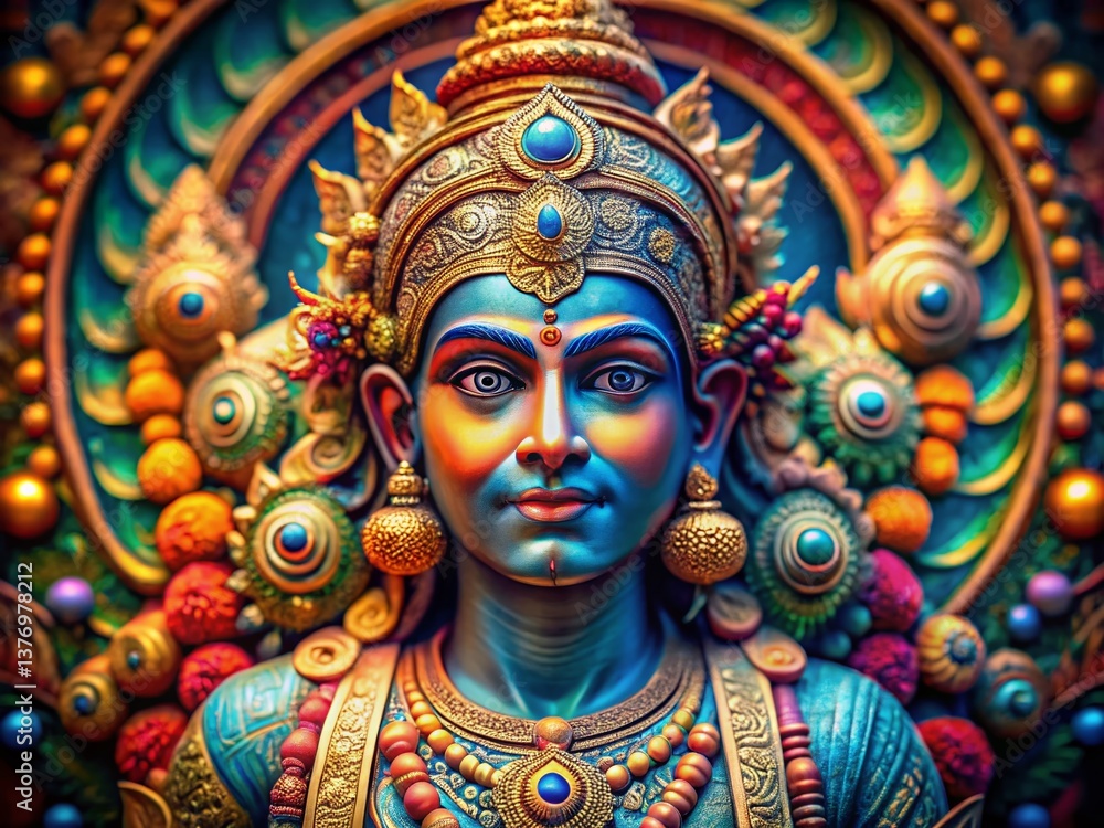 Intricate 3D Hindu Deity Macro Photography: Vibrant Colors, Detailed Ornamentation - Free Live Wallpaper Download Intricate 3D Hindu Deity Macro Photography: Vibrant Colors, Detailed Ornamentation - Free Live Wallpaper Download