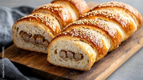 Wallpaper Mural Gujaba sausage bread bakery food photography cozy kitchen close-up Torontodigital.ca