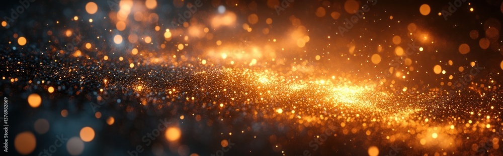 Fototapeta premium Golden Fireworks Celebration New Year Party Night 2025 2025 Anniversary Festive Night Sky Pyrotechnics Sylvester Sparkler Light Explosion