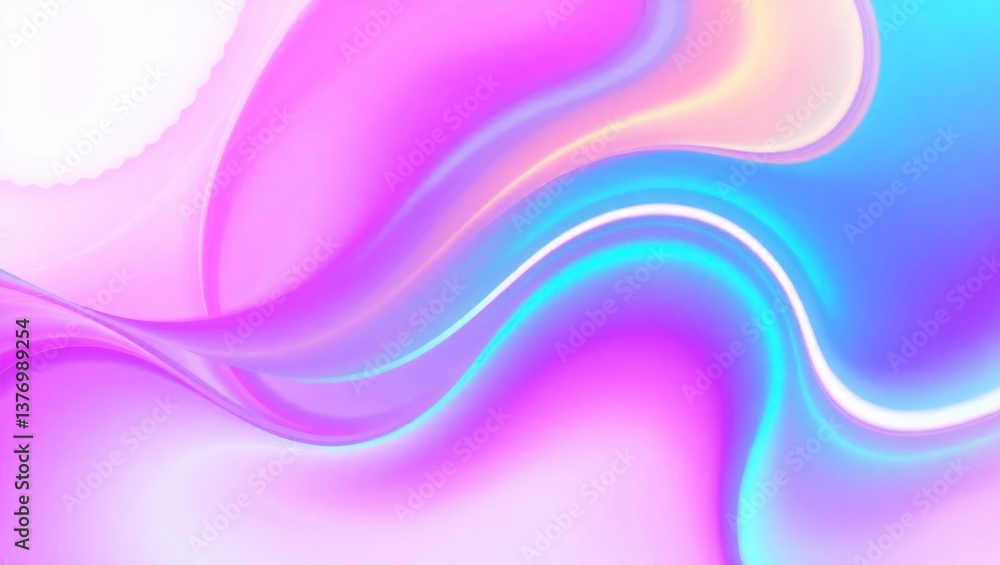 Naklejka premium Abstract Color Flow with Holographic Effect for Modern Backgrounds
