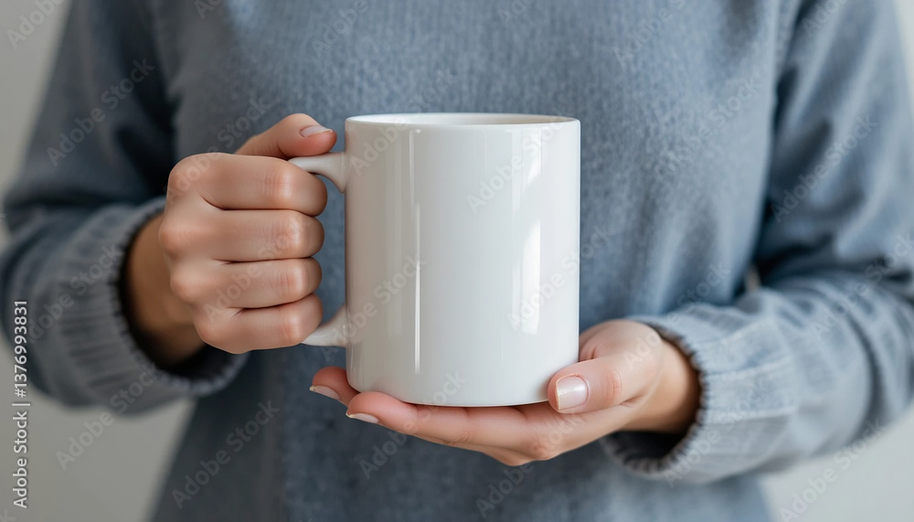 Blank Coffee Mug Mockup with Hand, Ideal for Custom Coffee Branding and Design Projects Blank Coffee Mug Mockup with Hand, Ideal for Custom Coffee Branding and Design Projects