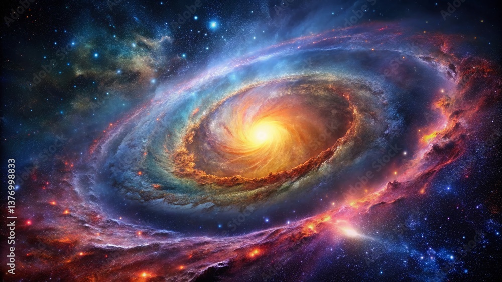 Majestic Nebula Galaxy: Breathtaking Space View with Copy Space for Text Overlay Majestic Nebula Galaxy: Breathtaking Space View with Copy Space for Text Overlay