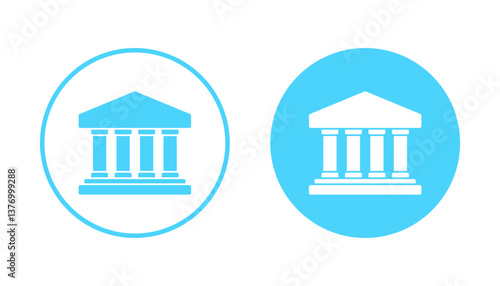 Bank icon vector. Bank sign and symbol, museum, university