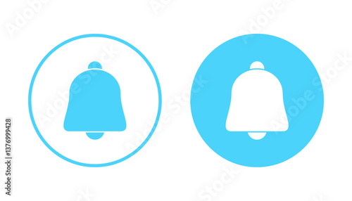 Bell icon vector. Notification sign and symbol for web site design