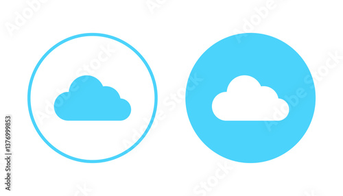 Cloud icon vector. cloud sign and symbol