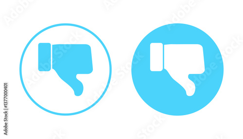 Dislike icon vector. dislike sign and symbol. Hand with thumb down