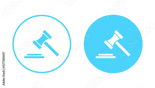 Gavel icon vector. judge gavel sign and symbol. law icon. auction hammer