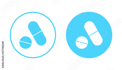 Pills icon vector. capsule icon. Drug sign and symbol