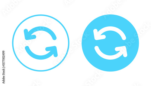 Refresh icon vector. Reload sign and symbol. Update icon.