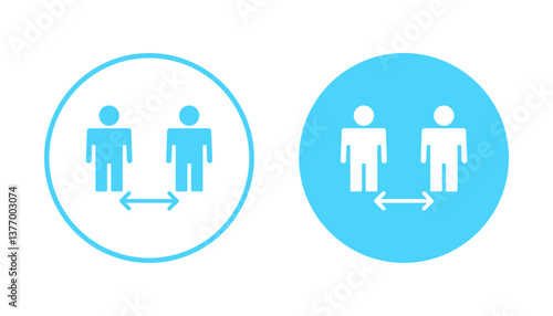 Social distance icon vector. social distancing sign and symbol. self quarantine sign
