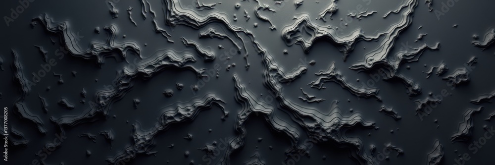 Fototapeta premium Abstract Topographic Dark Terrain Background Design
