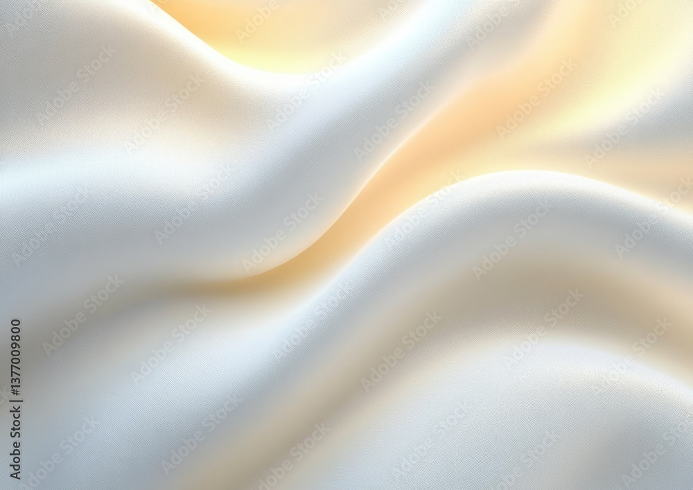 Fototapeta premium Glossy Silk Curves Background Material Champagne Gold