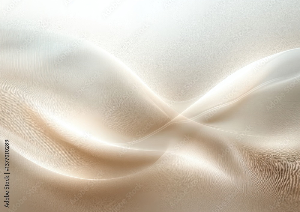 Fototapeta premium Textured Background with Glowing Curved Lines Soft Beige Modern Design