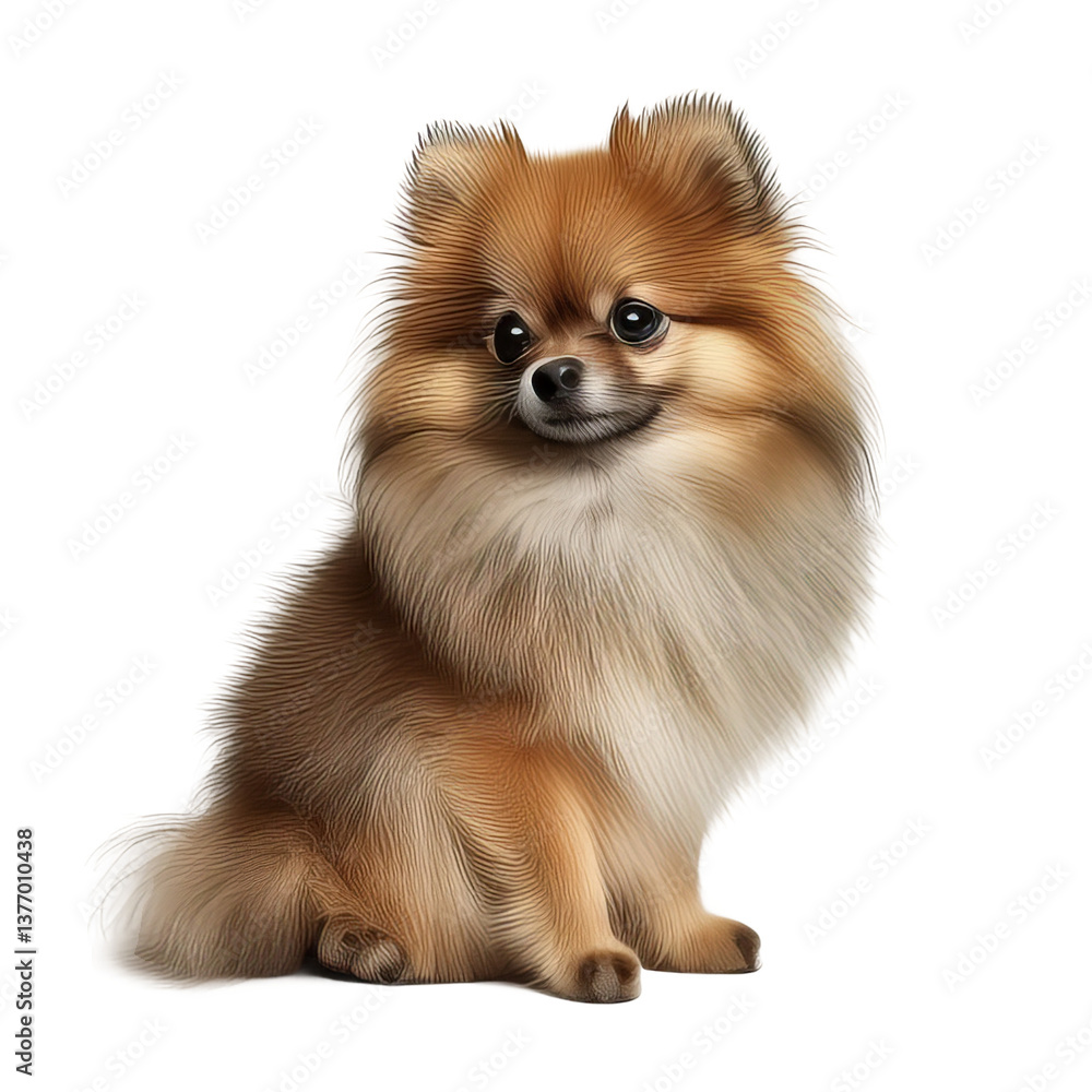 pomeranian dog isolated on white pomeranian dog isolated on white