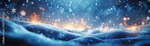 Winter Wonderland Snowflakes Dreamy Background Ethereal Light Holiday Celebration