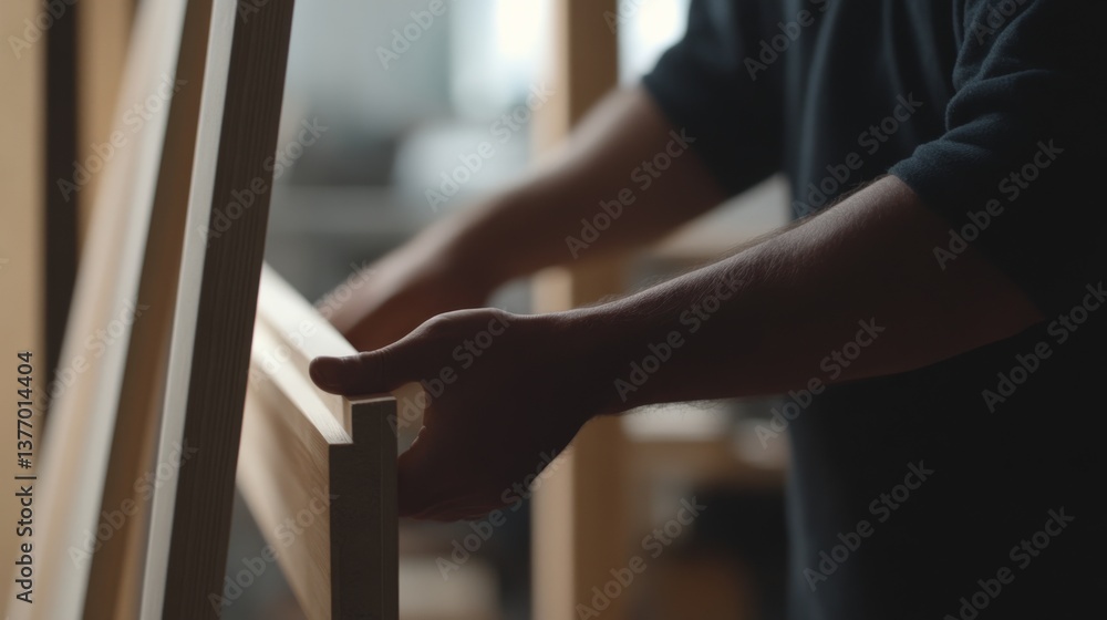 custom made wallpaper toronto digitalA construction worker installing a door frame. Featuring accuracy and care