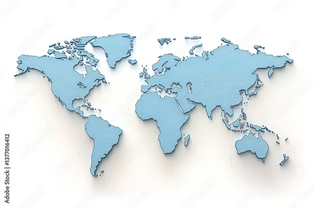 Global Map Illustration World Geography Digital Art Minimalist Style Aerial View Artistic Representation Global Map Illustration World Geography Digital Art Minimalist Style Aerial View Artistic Representation