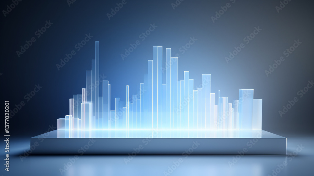 Fototapeta premium Abstract Cityscape Data Visualisation
