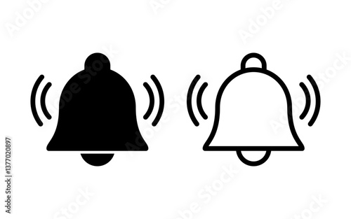 Bell Icon vector illustration. Notification sign and symbol for web site design