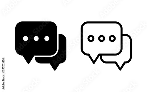 Chat icon vector illustration. speech bubble sign and symbol. comment icon. message