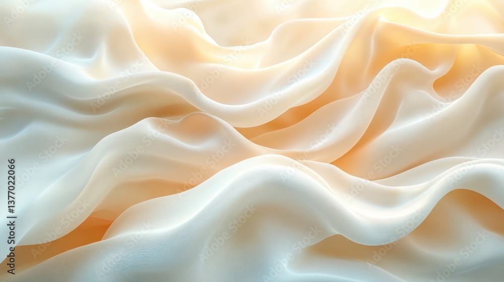 Fototapeta premium Wavy Curves Abstract Background in Beige