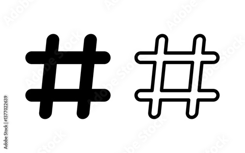 Hashtag icon vector illustration. hashtag sign and symbol