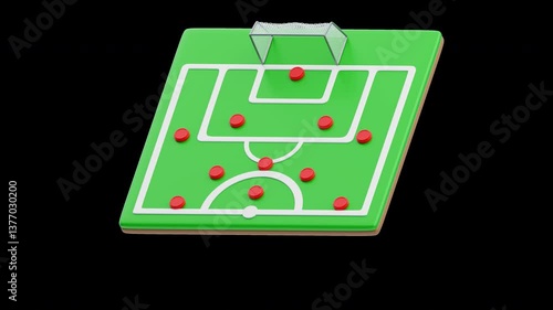 Wallpaper Mural 3D Animation of Player Field Position Torontodigital.ca