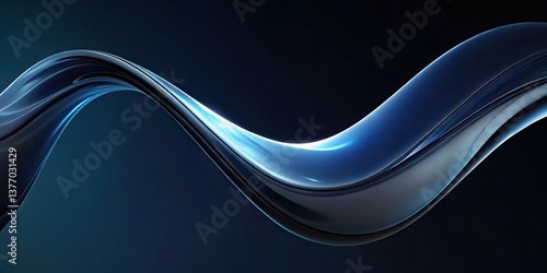 Abstract Blue Wave Background