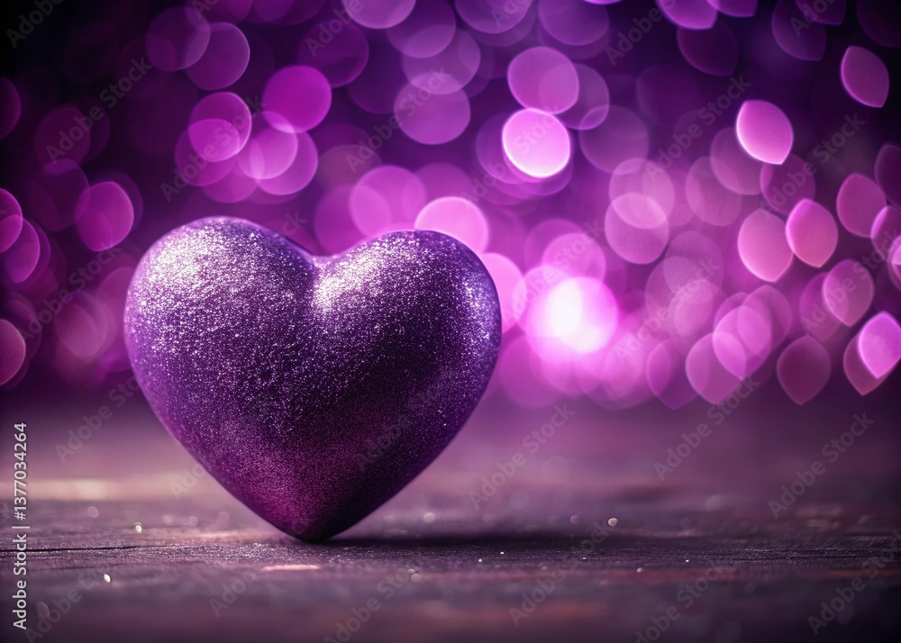 Fototapeta premium Purple Heart Background: Elegant Product Photography Backdrop