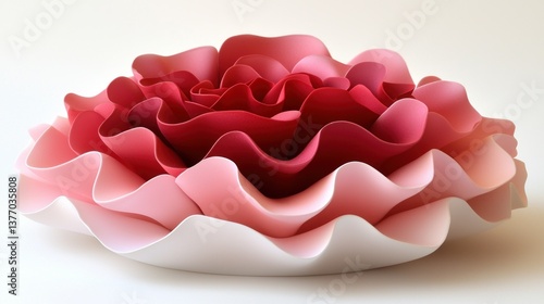 Layered rose sculpture, studio shot
