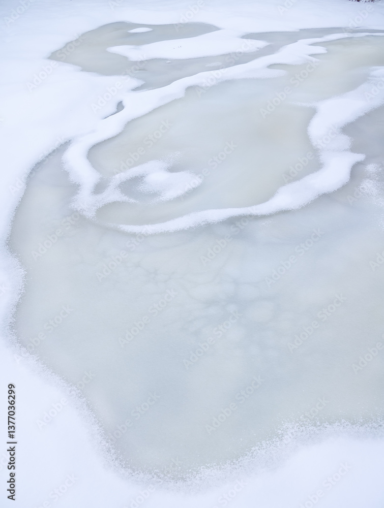 Obraz premium frozen winter river.