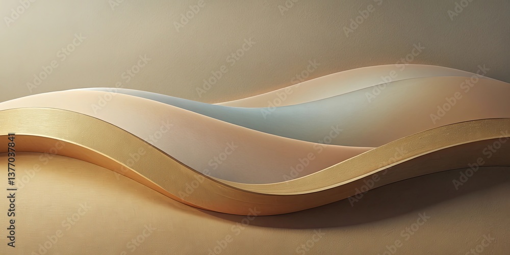 Obraz premium Abstract Wave Form Sculpture