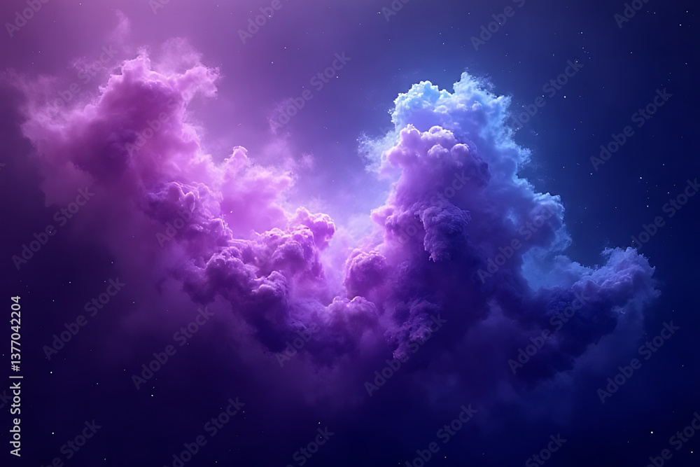 Mystical purple cloud formation night sky digital art abstract wide angle surrealism Mystical purple cloud formation night sky digital art abstract wide angle surrealism
