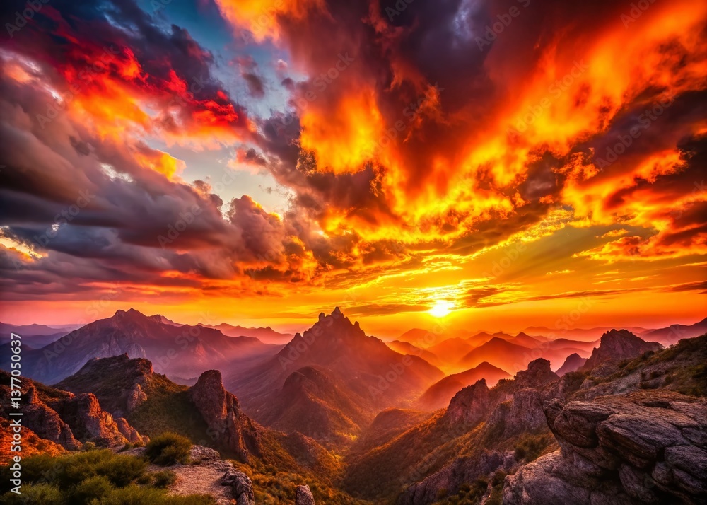 Spy Landscape: Secret Agent Mission Background, Mountains, Sunset