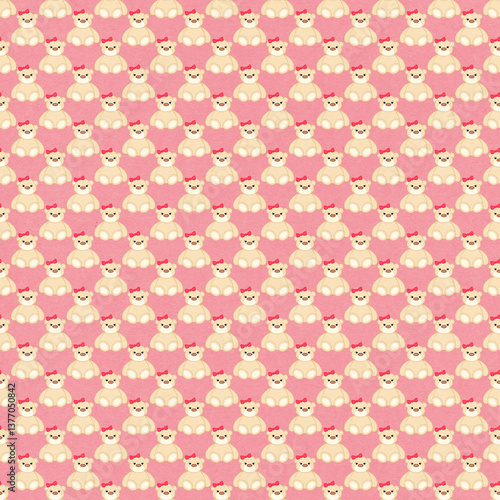 Vector bear seamless repeat christmas celebration pattern design background, gift wrap paper