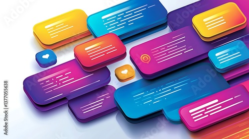 Colorful Abstract 3D Shapes Background