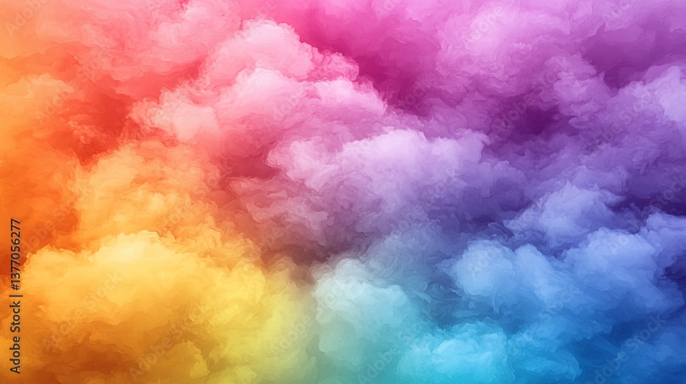 Fototapeta premium Colorful Abstract Smoke Cloud Background